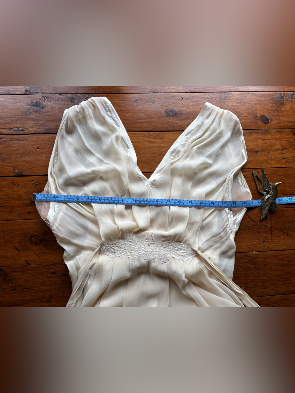 Vintage 1930's Silk Chiffon Wedding Gown - Picture 12 of 17